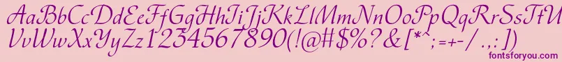 Vesnac Font – Purple Fonts on Pink Background