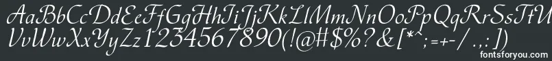Vesnac-fontti – valkoiset fontit mustalla taustalla