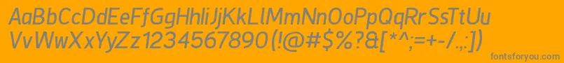 DeLuxeNextItalic Font – Gray Fonts on Orange Background