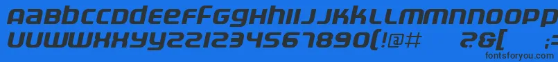 ElectrofiedItalic Font – Black Fonts on Blue Background