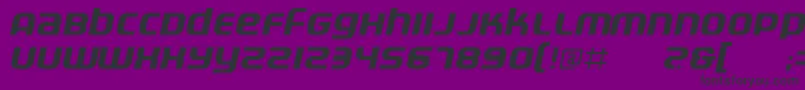 ElectrofiedItalic-fontti – mustat fontit violetilla taustalla