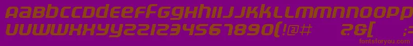 ElectrofiedItalic Font – Brown Fonts on Purple Background