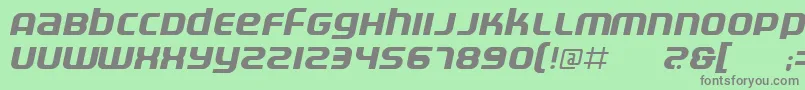 ElectrofiedItalicフォントについての詳細 フォントElectrofiedItalic – 緑の背景に灰色の文字