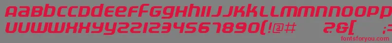 ElectrofiedItalic Font – Red Fonts on Gray Background