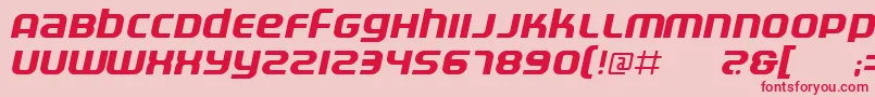 ElectrofiedItalic Font – Red Fonts on Pink Background