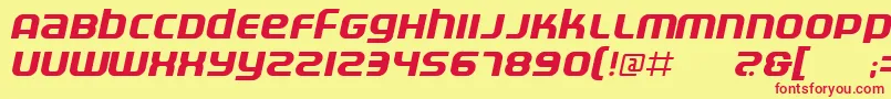 ElectrofiedItalic Font – Red Fonts on Yellow Background