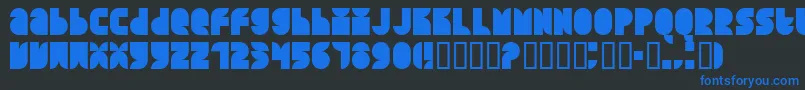 Quars ffy Font – Blue Fonts on Black Background