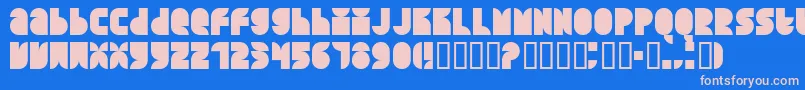 Quars ffy Font – Pink Fonts on Blue Background