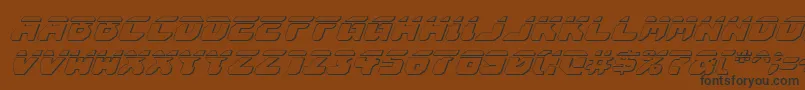 AstropolisLaser3DItalic Font – Black Fonts on Brown Background