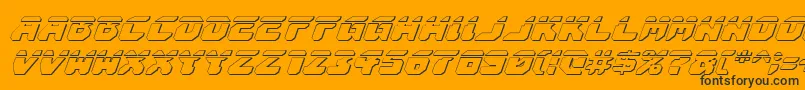 AstropolisLaser3DItalic Font – Black Fonts on Orange Background