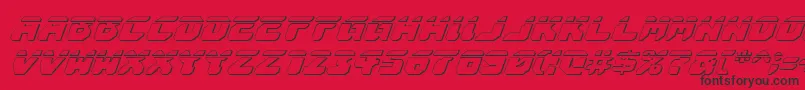 AstropolisLaser3DItalic Font – Black Fonts on Red Background