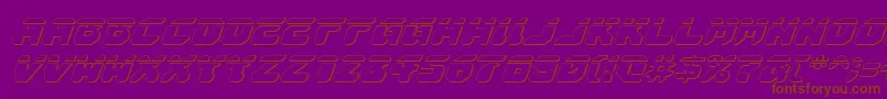 AstropolisLaser3DItalic Font – Brown Fonts on Purple Background