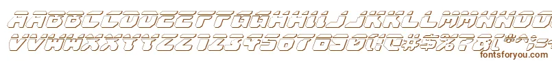 AstropolisLaser3DItalic-fontti – ruskeat fontit valkoisella taustalla