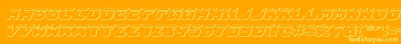 AstropolisLaser3DItalic Font – Yellow Fonts on Orange Background