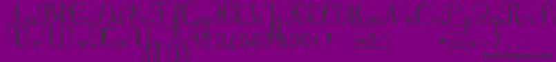 BvRondes Font – Black Fonts on Purple Background