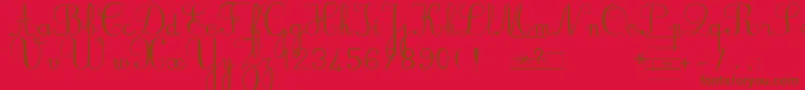 BvRondes Font – Brown Fonts on Red Background