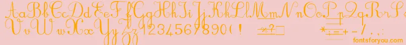 BvRondes Font – Orange Fonts on Pink Background