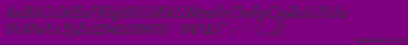 BelweMonoItalicPlain Font – Black Fonts on Purple Background