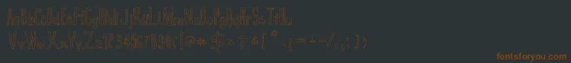 fuente True2dOutline – Fuentes Marrones Sobre Fondo Negro