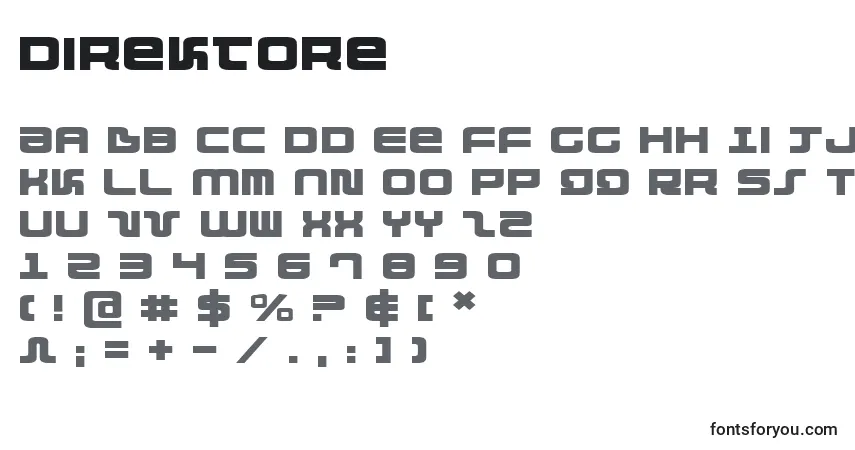 Direktore Font – alphabet, numbers, special characters
