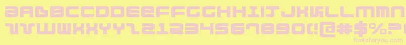 Шрифт Direktore – розовые шрифты на жёлтом фоне