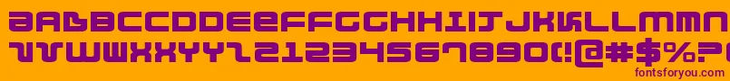 Direktore Font – Purple Fonts on Orange Background