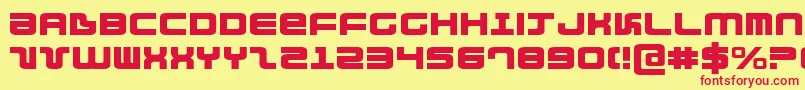 Direktore Font – Red Fonts on Yellow Background