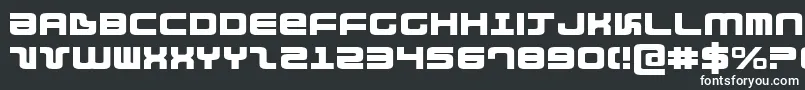 Шрифт Direktore – белые шрифты на чёрном фоне