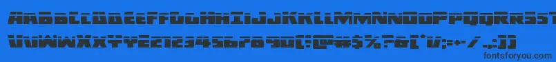 Darkalliancelaser-fontti – mustat fontit sinisellä taustalla
