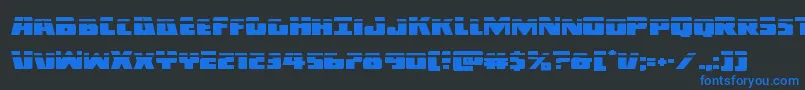 Шрифт Darkalliancelaser – синие шрифты на чёрном фоне