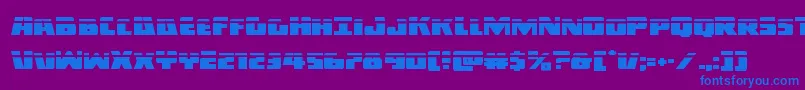 Darkalliancelaser-Schriftart – Blaue Schriften auf violettem Hintergrund