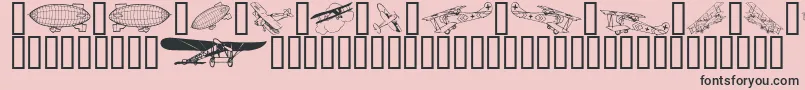 Aeroplanes Font – Black Fonts on Pink Background