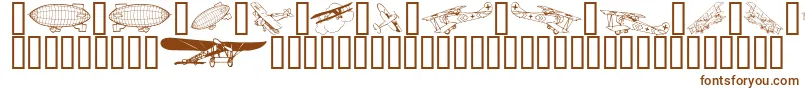 Aeroplanes Font – Brown Fonts on White Background