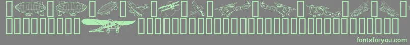 Aeroplanes Font – Green Fonts on Gray Background