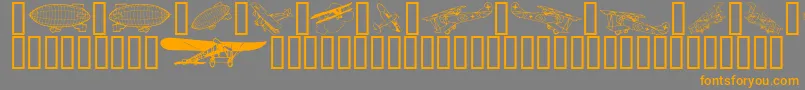 Aeroplanes Font – Orange Fonts on Gray Background