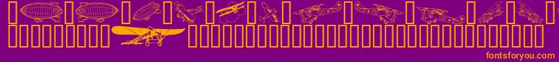 Aeroplanes Font – Orange Fonts on Purple Background