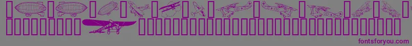 Aeroplanes Font – Purple Fonts on Gray Background