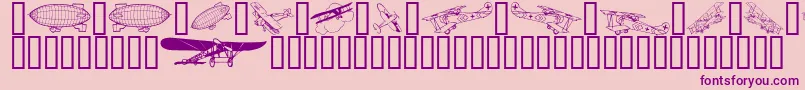 Aeroplanes-Schriftart – Violette Schriften auf rosa Hintergrund