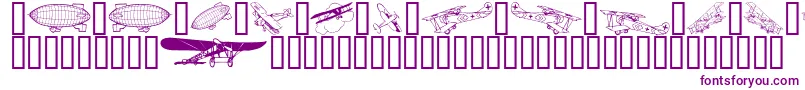 Aeroplanes Font – Purple Fonts on White Background