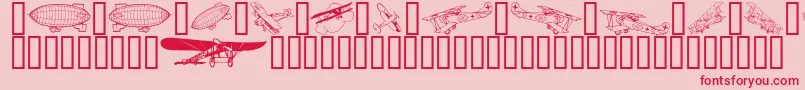 Aeroplanes Font – Red Fonts on Pink Background