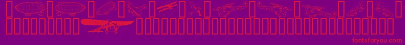 Aeroplanes Font – Red Fonts on Purple Background