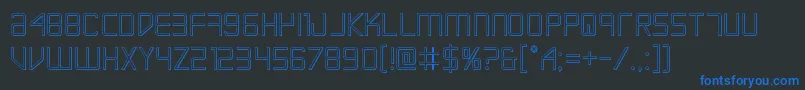 Escapeartist3D Font – Blue Fonts on Black Background