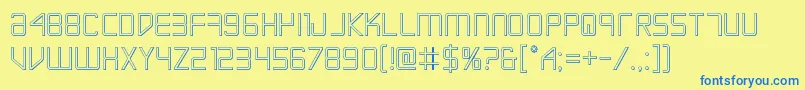 Escapeartist3D Font – Blue Fonts on Yellow Background