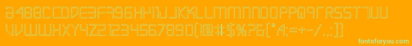 Escapeartist3D Font – Green Fonts on Orange Background