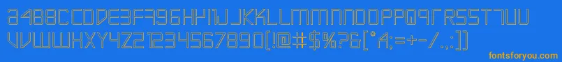 Escapeartist3D Font – Orange Fonts on Blue Background
