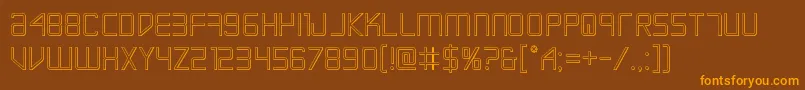 Escapeartist3D Font – Orange Fonts on Brown Background