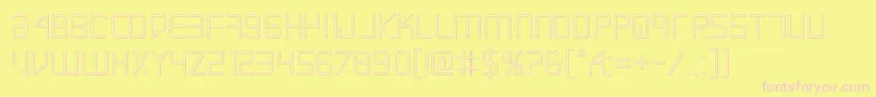 Escapeartist3D-fontti – vaaleanpunaiset fontit keltaisella taustalla