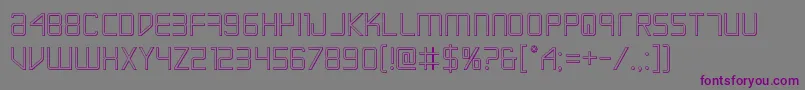 Escapeartist3D Font – Purple Fonts on Gray Background
