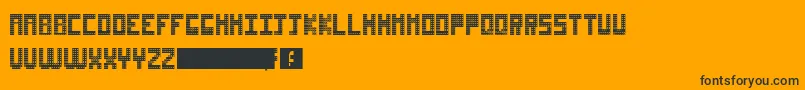 NonstickyGlueOnRulers Font – Black Fonts on Orange Background