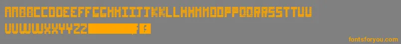 NonstickyGlueOnRulers Font – Orange Fonts on Gray Background